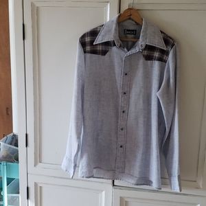 Vintage Western Shirt size Medium pearl snap